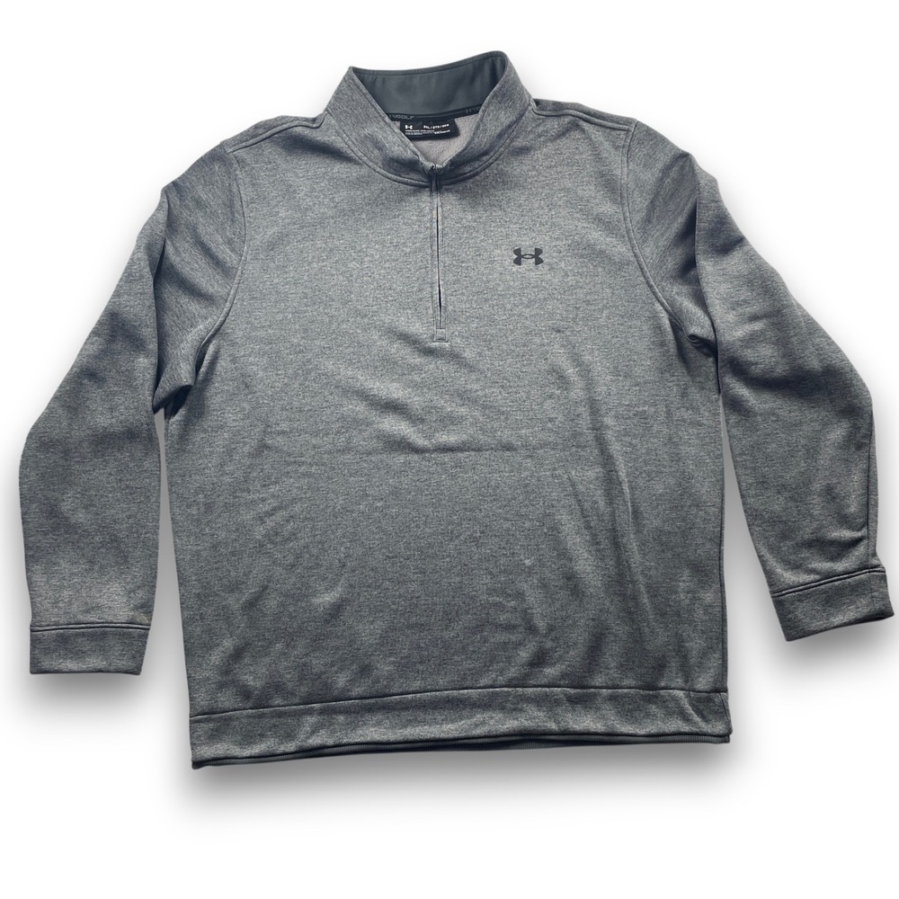 Under Armour Golf ColdGear 1/4 Zip Pullover Mens 3XL Gray Heather 1356661